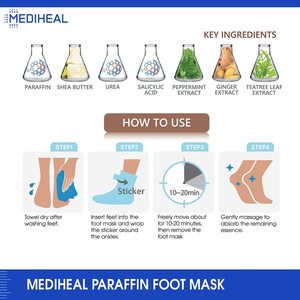 MEDIHEAL <b>Paraffin</b> Foot Mask 5 Pieces - Product Image 3