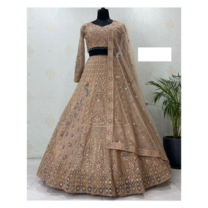 Vestido de Georgette de trabajo pesado clásico para mujer Estilo étnico para fiestas Recepciones y eventos festivos indios - Product Image 1