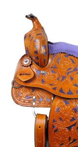 Juego de sillas de montar de cuero genuino de primera calidad, combinación perfecta para carreras de inglés de resistencia occidental para montar a caballo - Product Image 4