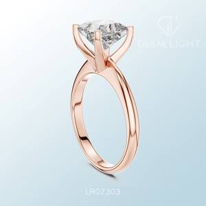 Anillo solitario de princesa premium vs claridad plus color F certificado por IGI hecho a medida, anillos de joyería fina elaborados con elegancia - Product Image 3