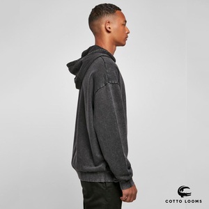 Conception personnalisée lavage à l'acide hommes sweats à capuche surdimensionné 500 gsm coton bouffée impression streetwear mode sweat à capuche en gros - Product Image 6