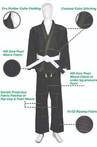 Jiu jitsu kimono de jiu jitsu ligero BJJ Gi uniforme hombres perla tejido Jiu Jitsu Kimono con cinturón duradero preencogido - Product Image 2