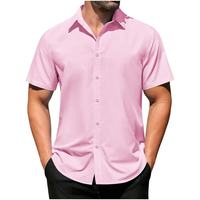 Chemise décontractée à manches courtes pour homme, en tissu éponge respirant et confortable, avec logo personnalisé, motif floral, coupe ample, OEM ODM Starlit