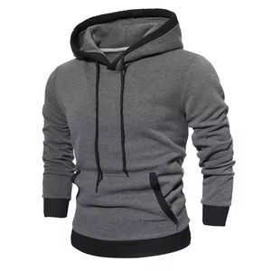 Haute qualité Spandex/Polyester polaire goutte épaule grande taille printemps Streetwear sweats à capuche solide Logo personnalisable respirant - Product Image 3