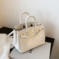 Sac à main de luxe haut de gamme de créateur, style Kelly, effet crocodile, porté main ou en bandoulière