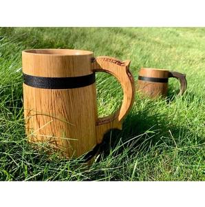 แก้วไม้เครื่องดื่มธรรมชาติทำด้วยมือสำหรับชากาแฟและเบียร์ - Product Image 4