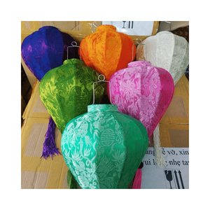 Lanternes rondes en soie de bambou vietnamien de produit de décoration de haute qualité pour les lanternes en soie colorées de festival traditionnel de 99GD - Product Image 6