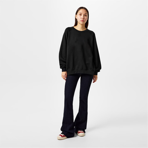 Sweat-shirt surdimensionné sans poches Style sportif Sweat-shirt à capuche noir pour femme avec design de bloc de couleur - Product Image 3