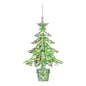 Décoration suspendue de Noël et du Nouvel An, unique, créative, de haute qualité, transparente, bleu royal, en acrylique, ornement d'arbre 2D à découpe diamantée - Product Image 4