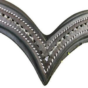 Gran oferta de cristales de diamante con incrustaciones de canal vacío acolchado de cuero banda para cejas de caballo productos de Carreras de Caballos ecuestres banda para cejas de brida - Product Image 6