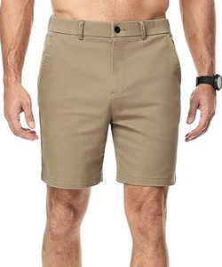 Pantalones Cortos Chino Elásticos para Hombre, 7 Pulgadas, Clásicos, Deportivos, de Verano, de Algodón, Casuales, con Logotipo Personalizado, Venta al por Mayor Directa de Fábrica - Product Image 2