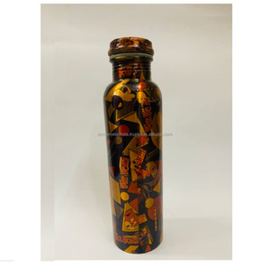 ขวดโลหะสำหรับทำมือเคลือบผงสีดำน้ำ1000มล. กันรั่วทำในอินเดียสำหรับสำนักงานโรงแรมและสินค้า homewarwe - Product Image 5