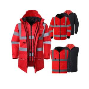 Gilet de sécurité réfléchissant fluorescent haute visibilité, classe 2 ANSI, imperméable, logo personnalisé, vêtements de travail pour hommes, ingénieur - Product Image 5