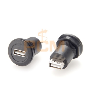 Connecteur de montage en panneau rond USB 2.0, adaptateur USB A femelle vers femelle pour montage sur châssis et plaques frontales, compatible avec Schlegel - Product Image 4
