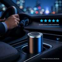 Diffuseur d'arômes solide pour voiture, baume parfumé pour porte-gobelet, désodorisant métallique pour véhicule
