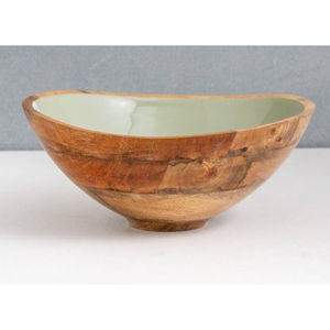 Tazón de Madera de Mango de Primera Calidad, Tazón Redondo Hecho a Mano con Acabado de Grado Alimenticio para Servir Fideos, Sopas y Aperitivos - Product Image 5