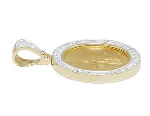 Diseño moderno de alta calidad S925 plata esterlina con moissanita redonda diamante libertad encanto diamante colgante para hombres - Product Image 4