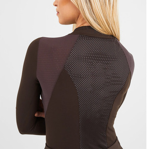 Customized Equestrian <b>Base</b> <b>Layer</b> Women's Quick Dry Eco Friendly Wholesale <b>Long</b> <b>Sleeve</b> <b>Base</b> <b>Layer</b> Ladies Horse Riding Tops - Product Image 2