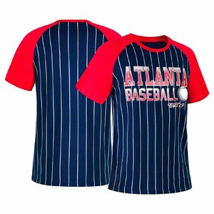 Conjunto Deportivo para Fanáticos del Béisbol, Camiseta Sublimada con Rayas, Mangas Raglán, Transpirable - Product Image 1