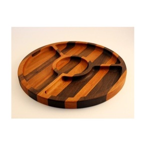 Bandejas para servir la cena Juego de bandejas de exhibición de madera Mayordomo que sirve Bandeja de servicio de madera Más vendido Último diseño - Product Image 4