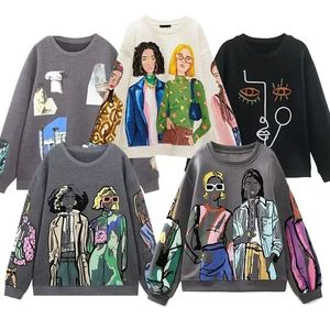 2025 sudaderas con capucha de cuello redondo para mujer, jerséis con estampado personalizado, Tops, nueva moda, sudaderas informales con estampado de belleza para niñas, sudaderas para mujer - Product Image 5
