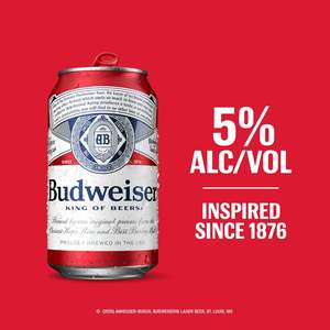 บัดไวเซอร์กระป๋องอลูมิเนียม5% ABV แพ็คอเมริกันเบียร์36ชิ้นขนาด12ออนซ์ - Product Image 2