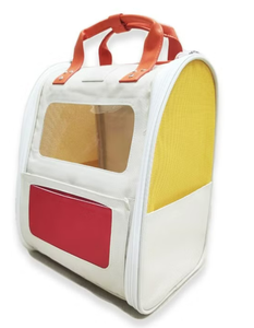 Foldable Washable Comfortable Lightweight Cream Puff Pet <b>Backpack</b> for Dogs & <b>Cats</b>-Cherry Panna Cotta Polyester 6KG Capacity - Product Image 1