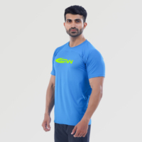 Erkek CrossFit Antrenman Tişörtü Slim Fit Kısa Kollu Yuvarlak Yaka Spandeks/Polyester Kumaş Süblimasyon Baskılı Hızlı Kuruyan Harfli