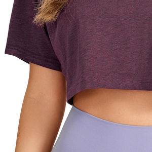 Haut de yoga ample et élégant pour femmes, tissu en polyester/coton extensible et confortable, respectueux de l'environnement - Product Image 4