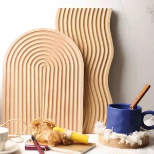 Plateau de service en bois au design Raibbow Nouveau plateau de service en finition naturelle Dernier plateau de service en bois Nouveau plateau en bois - Product Image 6