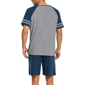 Ensemble short et t-shirt de sport grande taille pour homme, personnalisable avec logo, 100 % coton, coupe oversize, idéal pour l'été - Product Image 4
