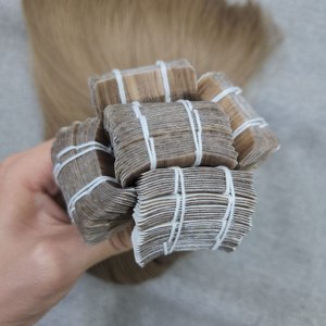 Vietnamese Virgin Tape-In Hair Extensions | Natural Wave | Machine Double Weft | Cuticle Aligned | Natural Texture | Reusable - Product Image 4