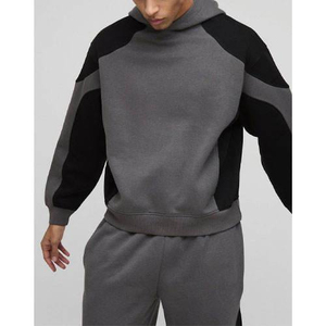 Survêtement baggy pour homme, tenue deux pièces tendance, tenue décontractée avec joggings à cordon de serrage et sweat-shirt coupe confortable - Product Image 4