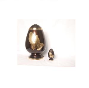 Wholesale Premium Bronze Cremation Urn Gold Leaf Engraving Adult Metal Memorial Urn for Human Ashes Bronze Leaf Design Direct. - Product Image 1