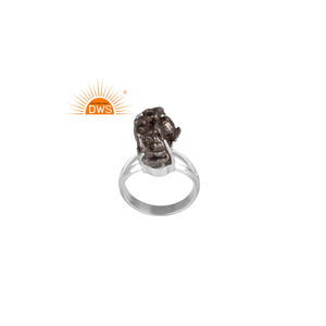 Anillo apilable de piedras preciosas de meteorito Natural de plata de ley fina de nuevo diseñador, joyería para mujer, regalo para ella - Product Image 1