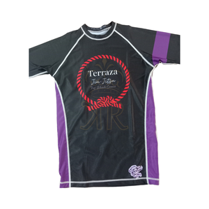 Personnalisé Demi Manches Jiu Jitsu Rash Guard Classé BJJ Rash Guard Meilleure Qualité 240GSM 85% Polyester & 15% Spandex - Product Image 1