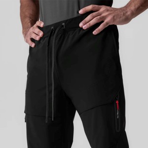 Pantalones deportivos para hombre-Joggers atléticos cómodos y elegantes con cintura con cordón y bolsillos para uso diario - Product Image 4