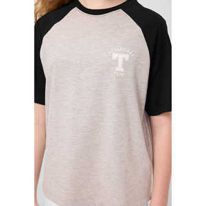 TOMMYLIFE Camiseta de algodón con cuello redondo y estampado para niñas, corte holgado, cómoda y elegante, blanca y beige, para jóvenes - Product Image 6
