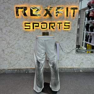 Pantalones de chándal informales de diseño personalizado para hombre, pantalones de chándal con forro polar térmico al por mayor, pantalones de lana gruesa de invierno planos medios - Product Image 2