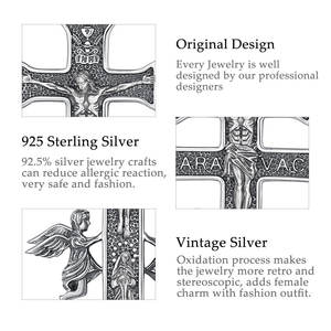 Merryshine 18k plaqué or prêtre orthodoxe croix 925 en argent sterling hommes colliers croix hommes - Product Image 4