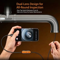 Caméra d'inspection endoscopique industrielle 3 en 1 avec objectif 7,9 mm, USB, pour Android ou iOS, avec câble rigide de 2 m, boroscope articulé