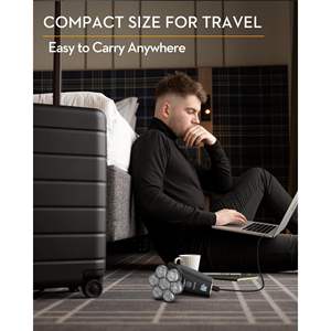 Tondeuse électrique pour hommes avec 7 têtes de rasage, étanche IPX7, pour cheveux, charge rapide - Product Image 2