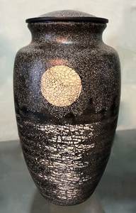 Aluminum Hand Painted Cremation Urn Memorial Urn <b>Funeral</b> <b>Supplies</b> Indian Manufacture L MAX B EXPORTS - Product Image 4