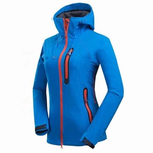Chaqueta de nailon impermeable transpirable cortavientos Softshell para mujer personalizada para actividades al aire libre-Senderismo Trekking Letter Plain Dyed - Product Image 2