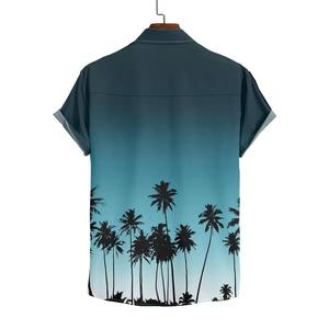 เสื้อฮาวายแขนสั้นสำหรับผู้ชายเสื้อชายหาดฮาวายลำลองแบบสั่งตัดสำหรับฤดูร้อน - Product Image 6