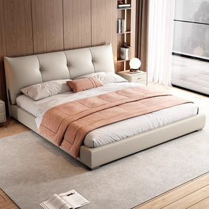 Lit en cuir insonorisé avec structure en bois massif KD, contemporain, facile à assembler, mobilier de <span class=keywords><strong>chambre</strong></span> à <span class=keywords><strong>coucher</strong></span> en gros - Product Image 5