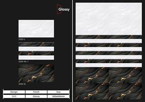 Nouveauté Carreaux muraux 300x600mm impression jet d'encre numérique Céramique Salle de bain Cuisine Carreaux muraux Carreaux céramiques pour murs - Product Image 2