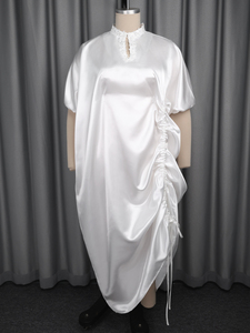 ADR051149 <span class=keywords><strong>Eleganti</strong></span> <span class=keywords><strong>Abiti</strong></span> Lunghi Africani con Maniche a Pipistrello <span class=keywords><strong>Oversize</strong></span> Bianchi Bubu per Vendita all'Ingrosso - Product Image 4