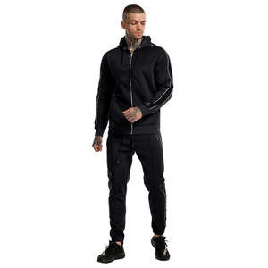 Ensemble de survêtement unisexe pour homme, survêtement 2 pièces avec fermeture éclair personnalisée, vente en gros, OEM - Product Image 2