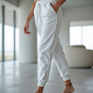 Personalizado de doble cintura pantalones de chándal pijama ropa deportiva Jogger Running pantalones de chándal señoras al aire libre alto cordón pantalón pijama - Product Image 2